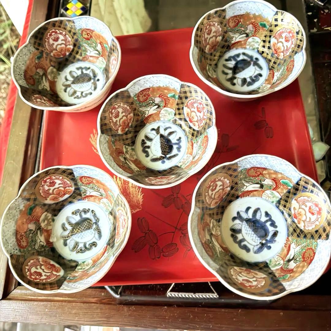 超限定価格‼️伊万里錦手向付おひたしにはこれ‼️桃手