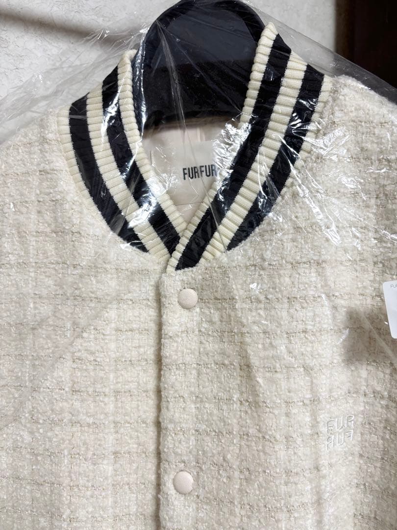 最終値下げ！未使用品 furfur ツイードスタジャン タグ付き - メルカリ