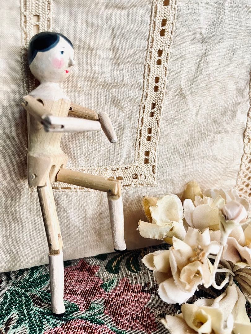 wooden peg doll ＊/Wooden Doll/ウッデンドール-/Antique toricoTte