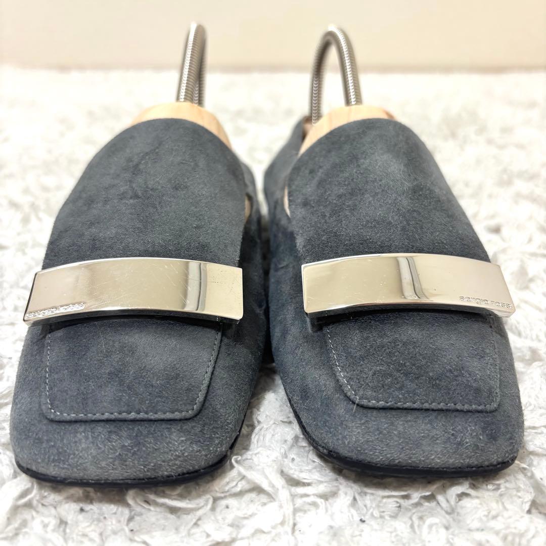 定価12万✨セルジオロッシ 23AW sr1 ムートン スリッポン ボア グレー