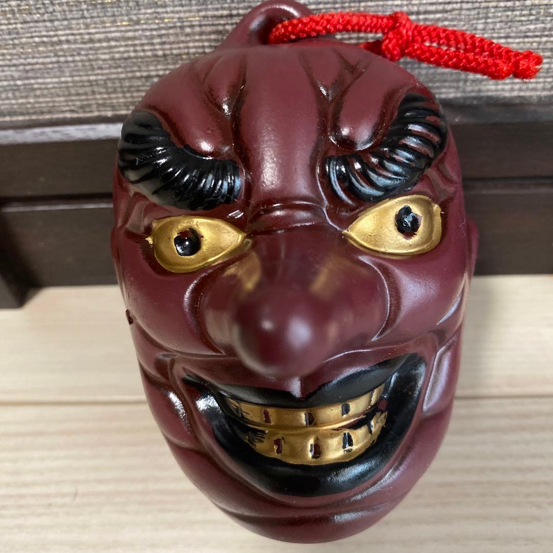 霧島神宮 九面大鈴 九面土鈴 まよけ 魔除け 昭和レトロ 鬼 天狗 縁起物