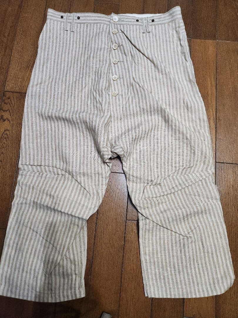 suzuki takayuki 麻ベージュストライプ サルエルパンツ　サイズ2 楽天市場】キッズパンツ ストライプ ロングパンツ 綿麻パンツ キッズ