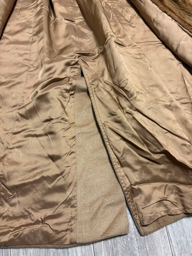 R*I様 HA-1455 Max Mara ミンクファー付 ロング丈コート キャ