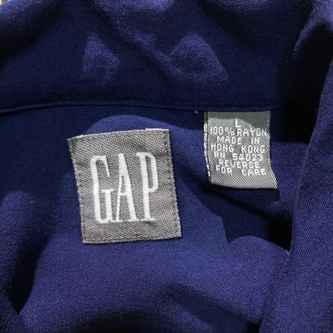 90's OLD GAP レーヨン百% 茄子紺 刺繍 シャツ 50s 60s - メルカリ