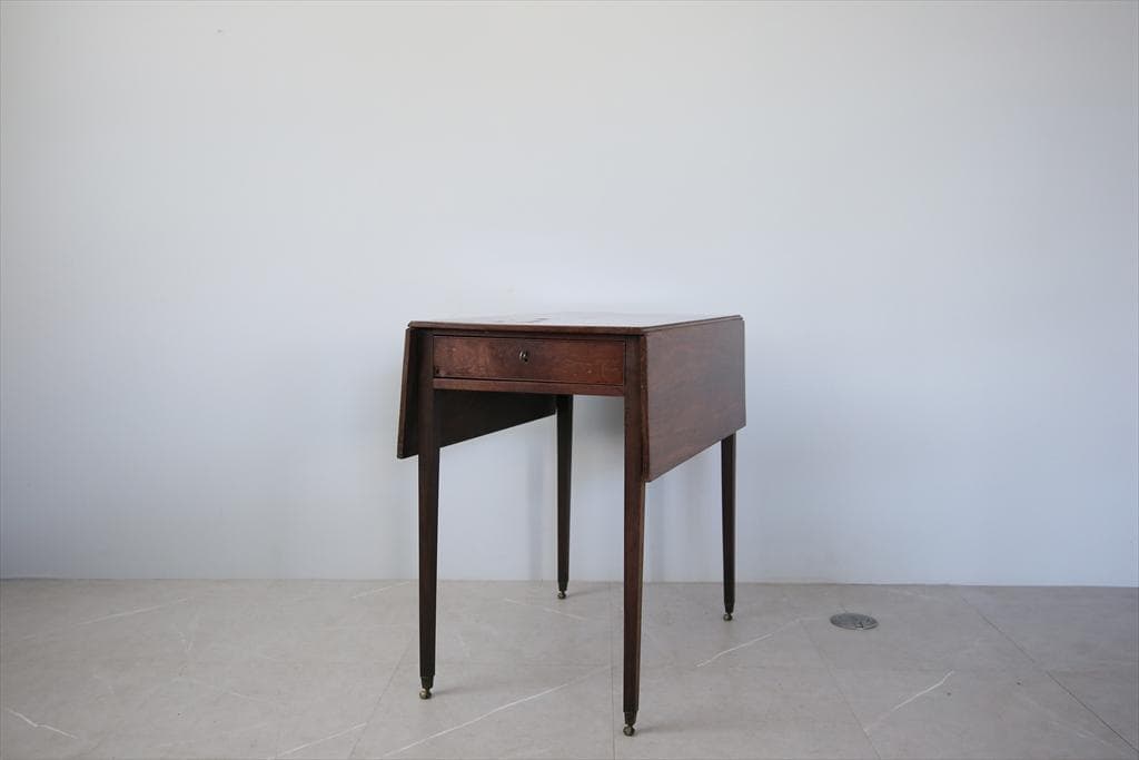 英国アンティーク木製ドロップリーフテーブル/バタフライ/ダイニング机89-275 アンティーク バタフライテーブル アメリカ ヴィンテージ 店舗什器