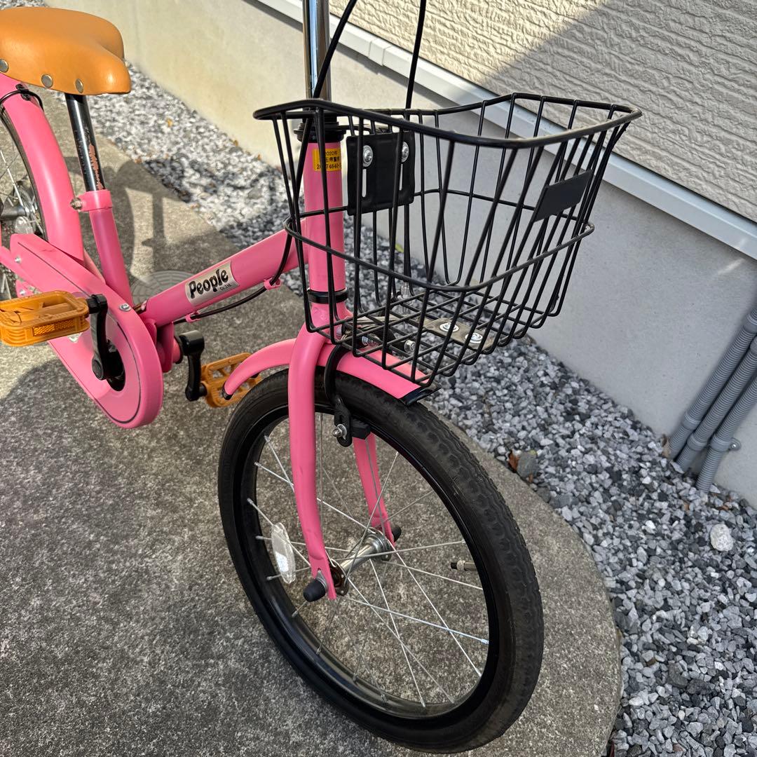People 子ども用自転車18インチ ピンクヘルメット付き トイザらス