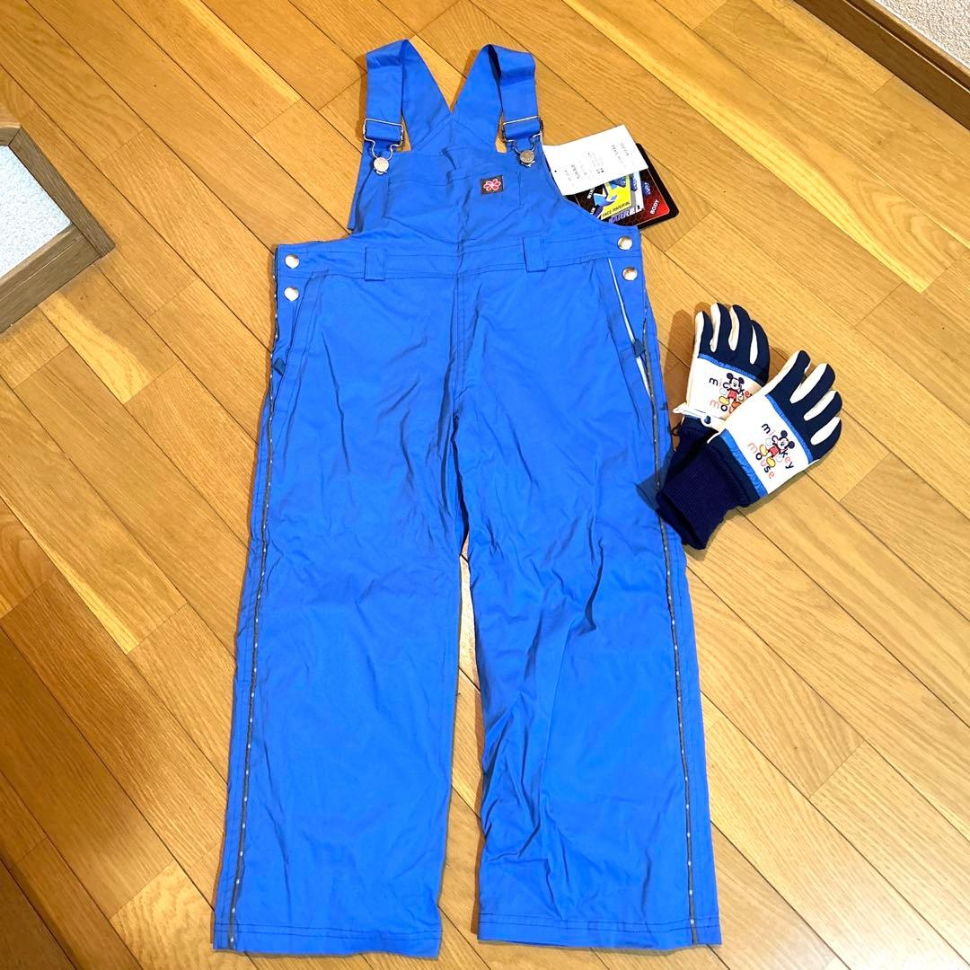La-2 子供用スキーウェア M115 青 手袋付き 新品 レア(*´˘`*)