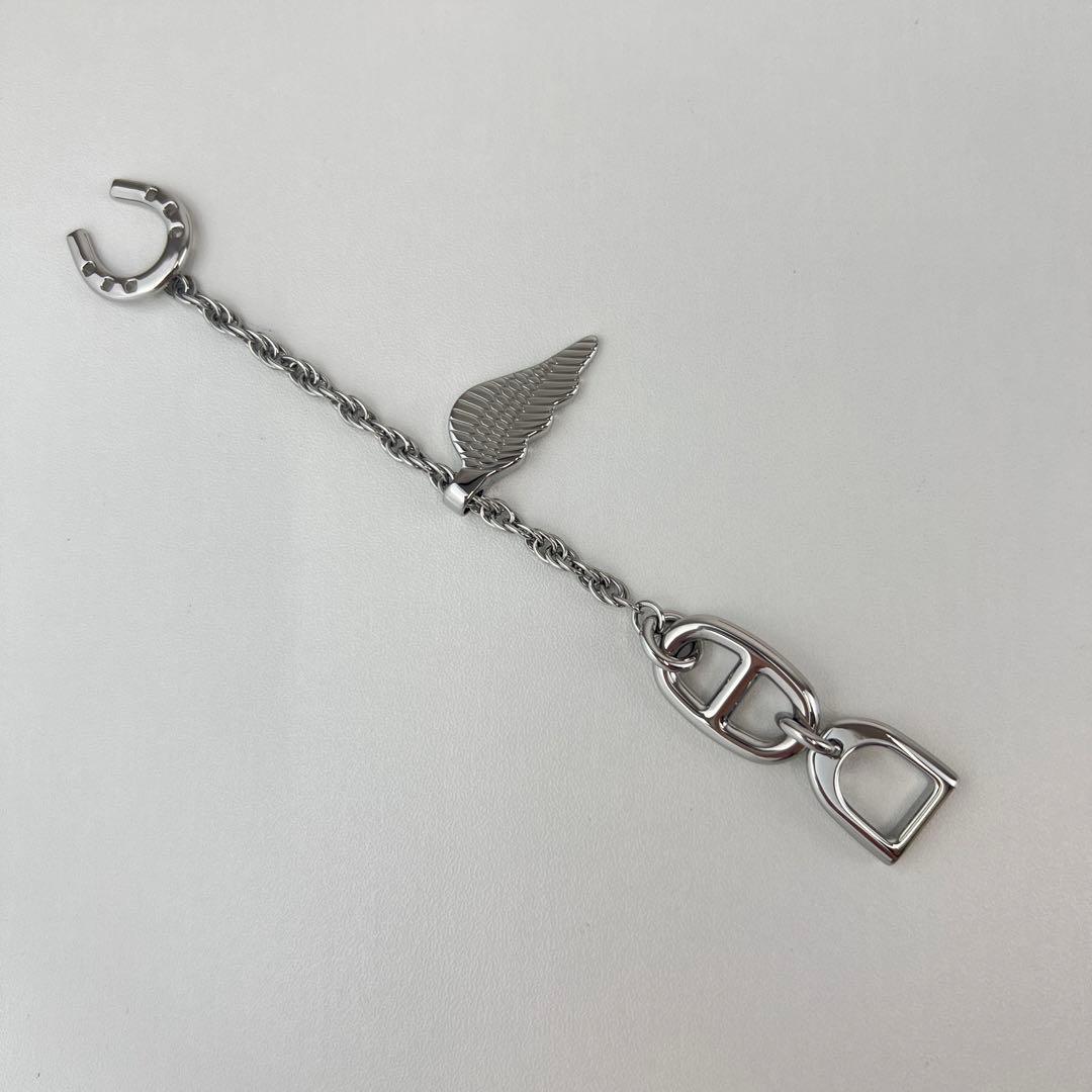 新品 HERMES エルメス ボン ヴォヤージュ キーホルダー シルバー 新作