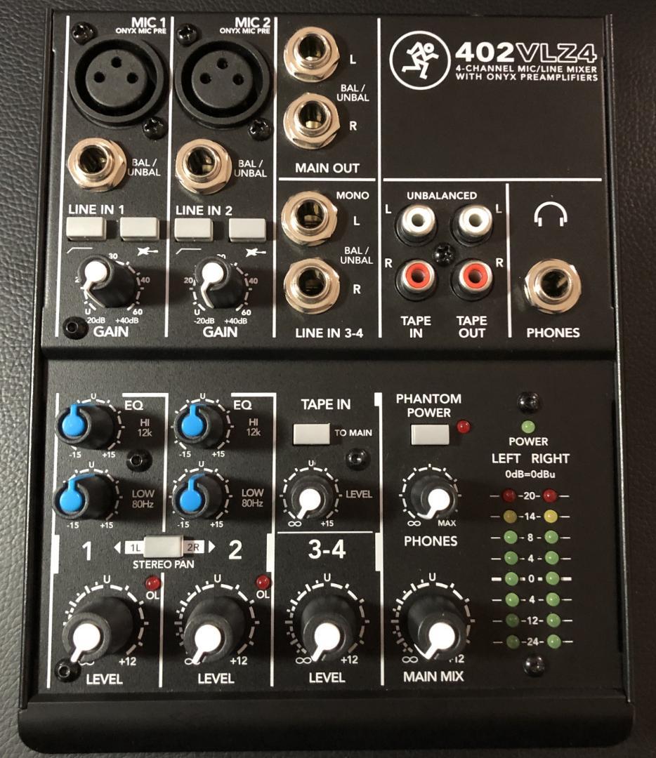 MACKIE 402VLZ4 4チャンネルアナログミキサー 完動・美品 Mackie 402-VLZ4 4-Channel Mixer | FrontEndAudio.com