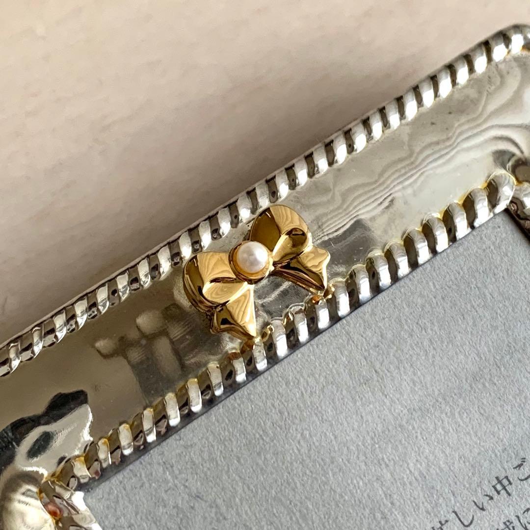 新品未使用 ミキモト mikimoto 銀製 パール付き写真立て フォト