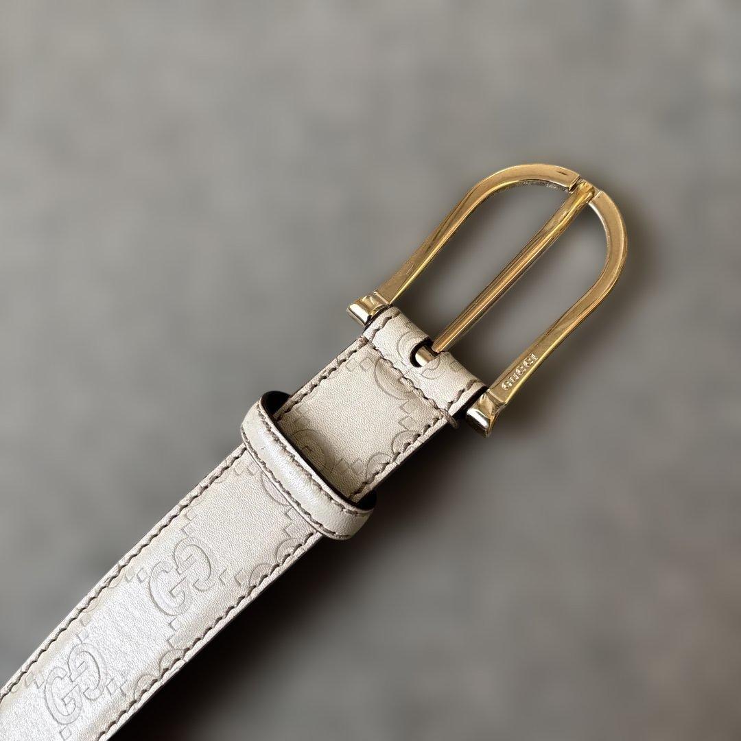 GUCCI 「GG Shima Belt」グッチシマベルト•WH/BR GUCCI www.consterior.com