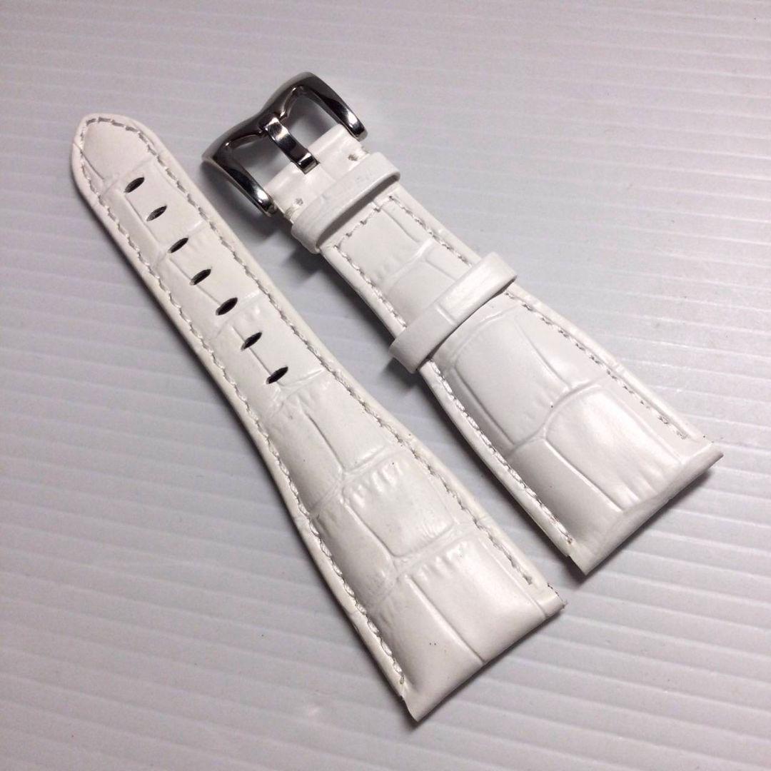 正規未使用 ガガミラノ 48mm用 白 レザーベルト マヌアーレ クロノ