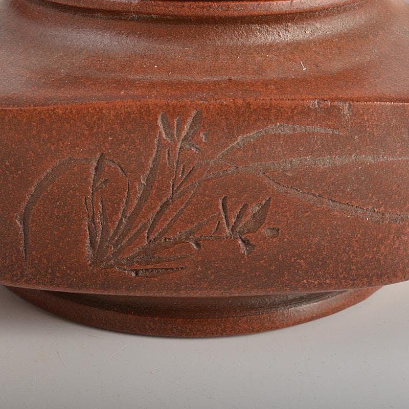 中国 除友泉製 紫砂 朱泥 急須 茶壷 N 6636