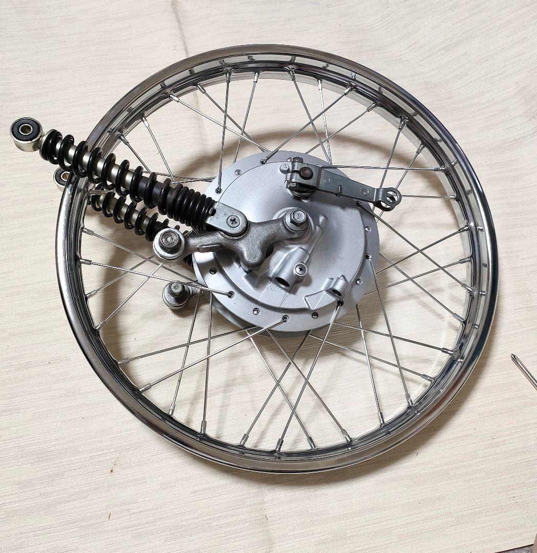 スーパーカブHA02デカドラム17インチフロントホイール ホンダ 純正】フロント大径ドラムブレーキ強化キット(通称デカドラム