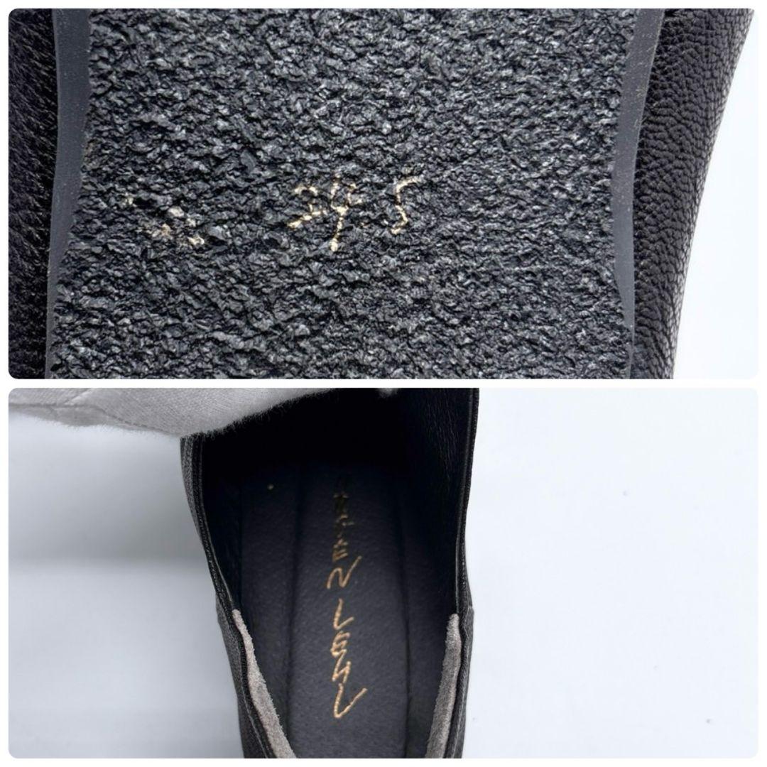 ヨーガンレール レースアップパンプス 革靴 24.5cm レザー 黒 フラット