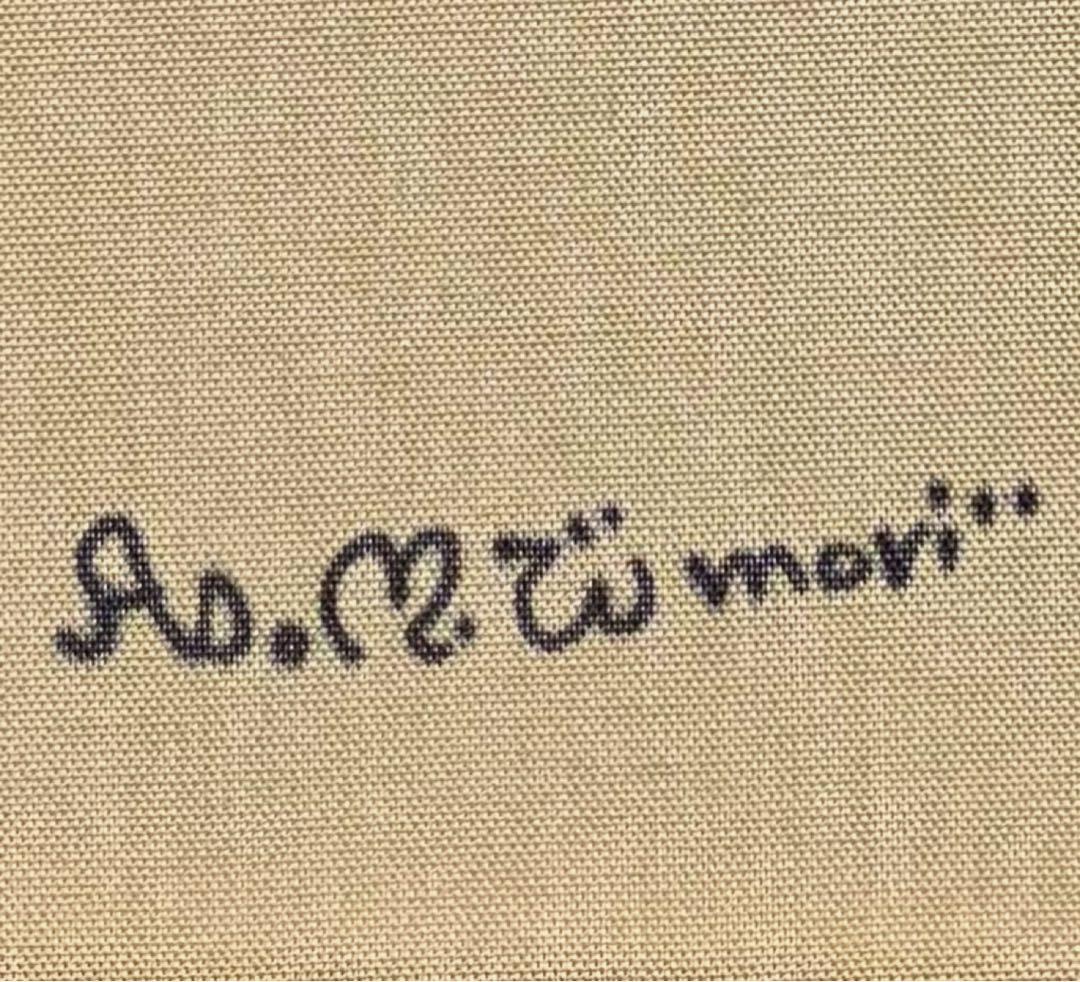 F4号】手描き油彩画 水森亜土 額縁 未使用額 絵画 サイン 人気作家