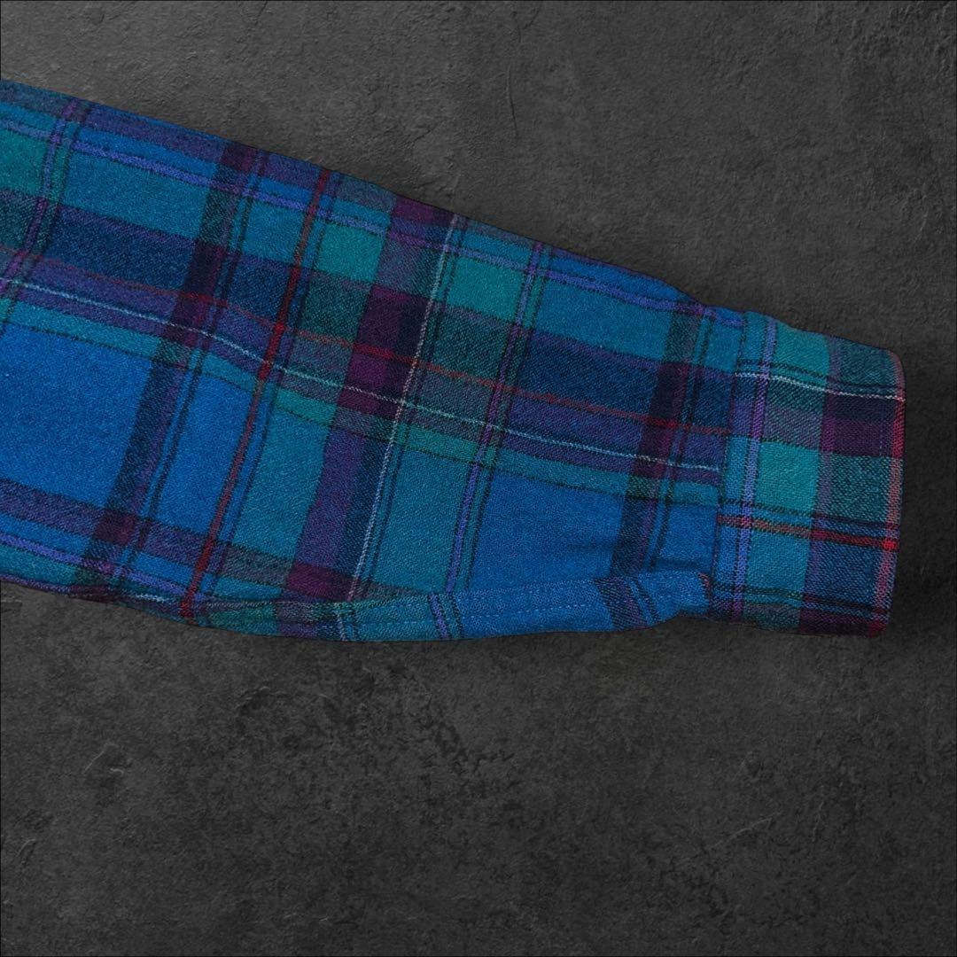 90sUSA製PENDLETON ウールシャツ ネルシャツ チェック ネイティブ