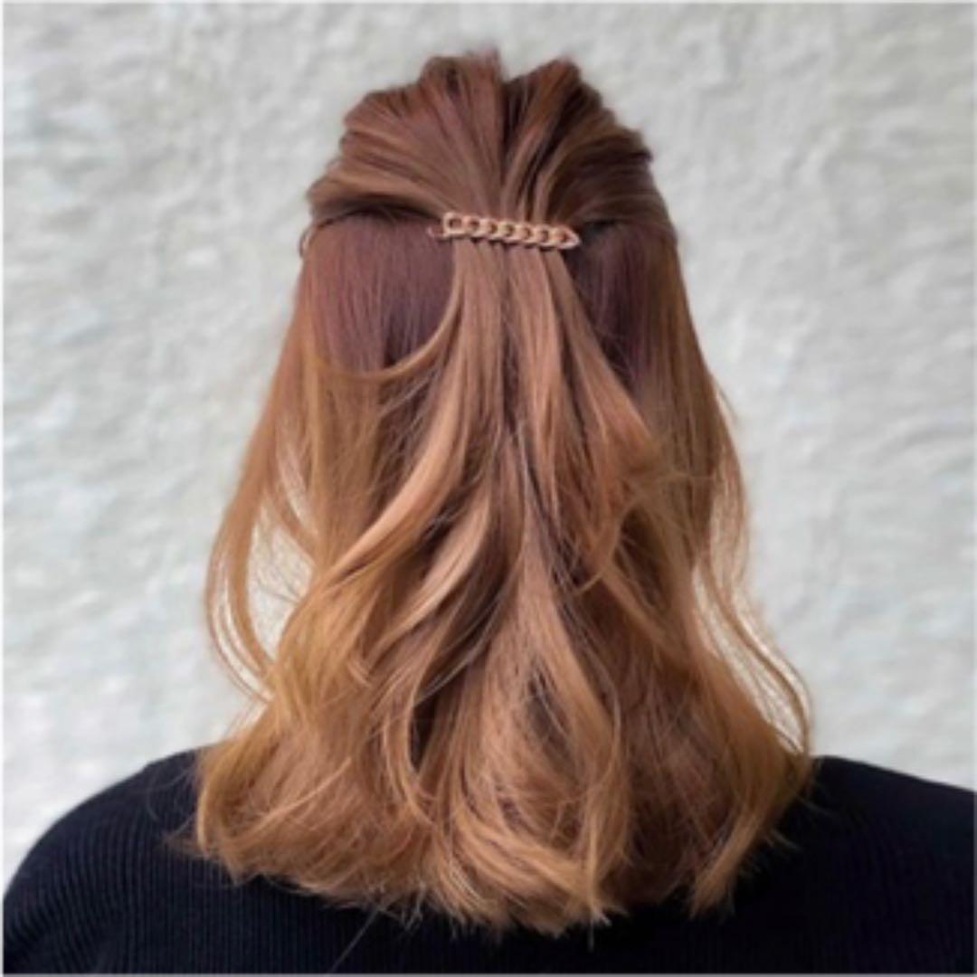 acca ヘアピン　ピンクゴールド 人気✨acca アッカ ヘアクリップ ニューコラーナ ビジュー ピンク