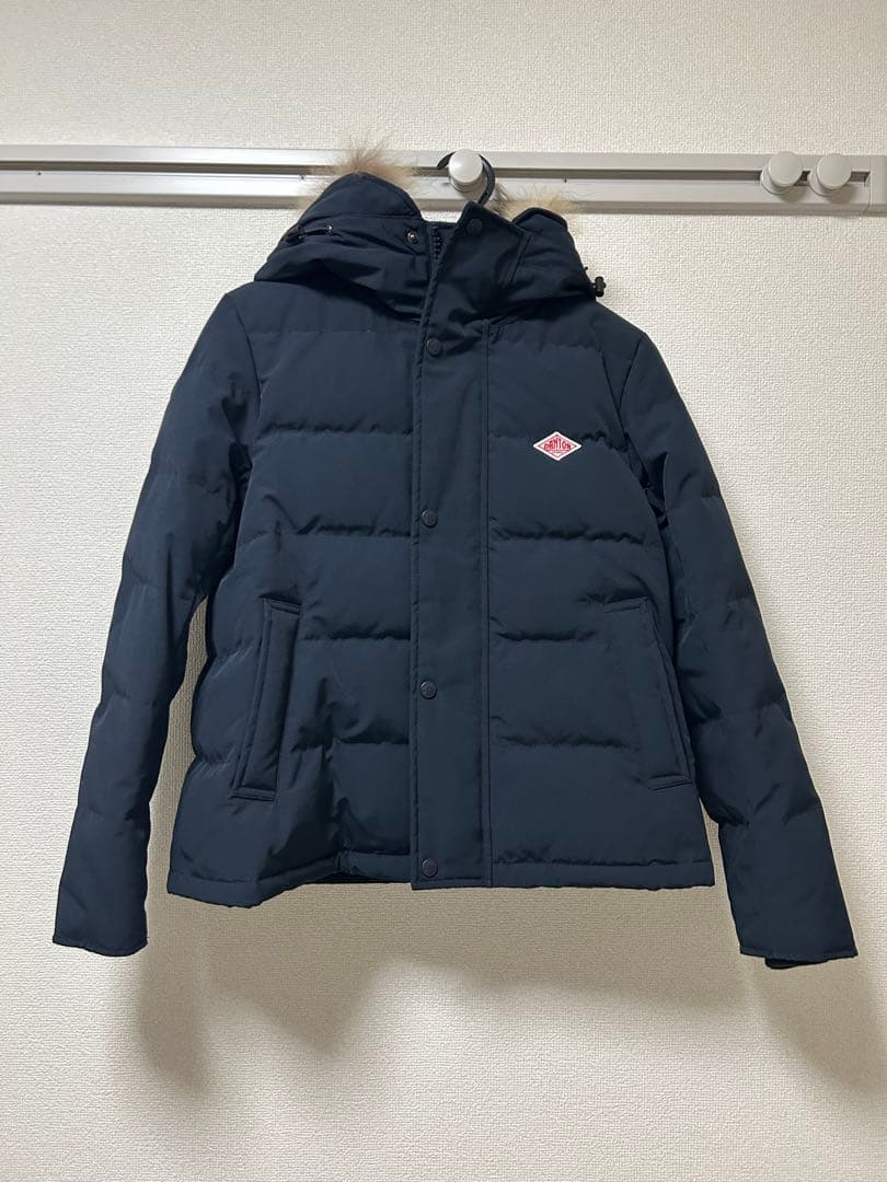 DANTON ダントン ダウンジャケット ネイビー 36 フード付き 美品