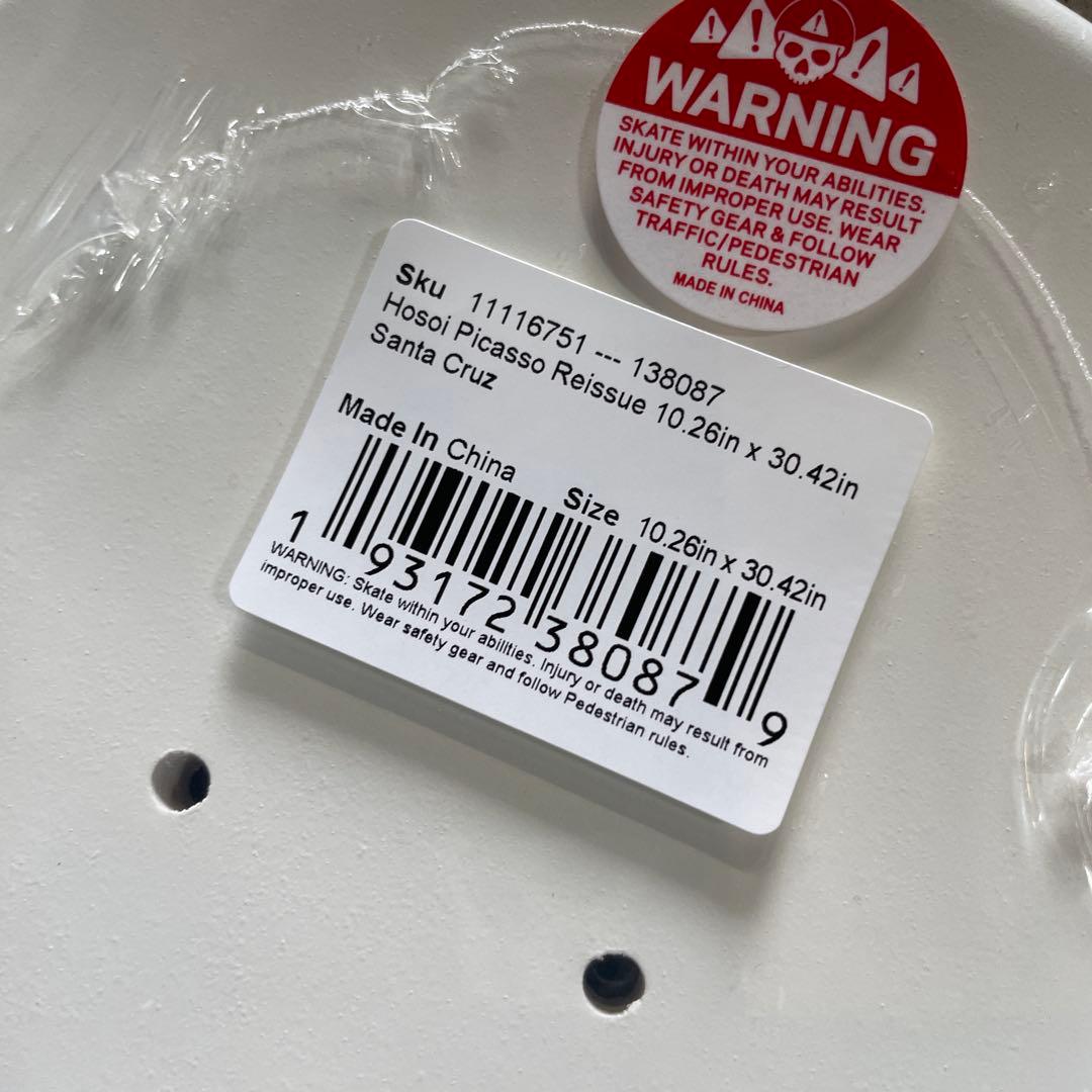 サンタクルーズ、ホソイピカソデッキ 定価16,500円、MATTE FINISH