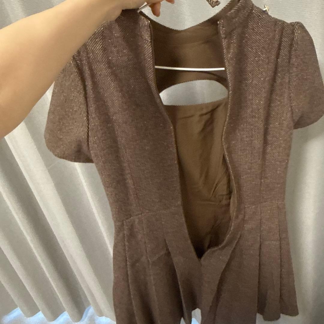 M me eme クラシカルへリンボーンミニワンピース オンライン