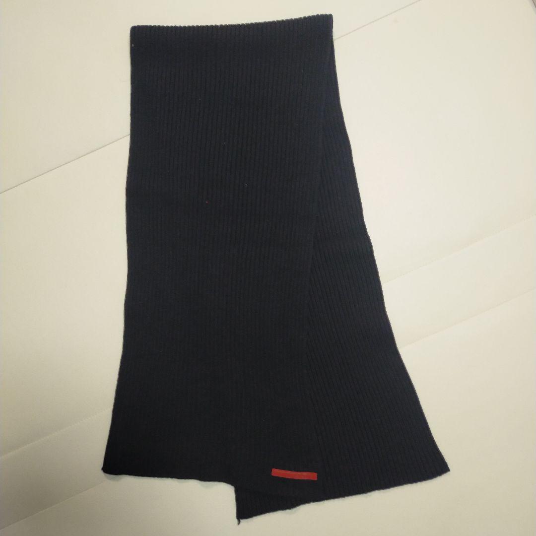 PRADA リブ編みマフラー 黒