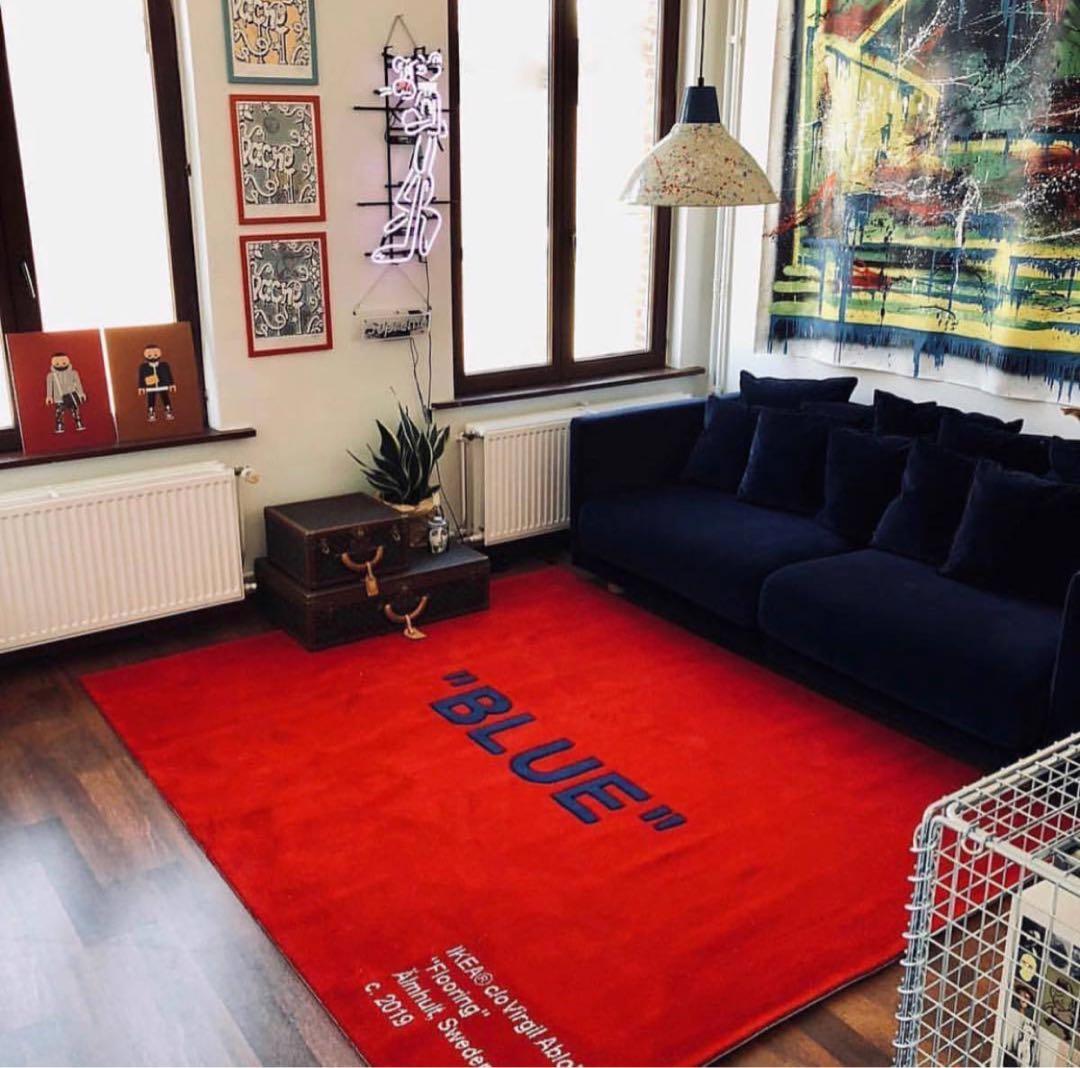 美品 IKEA × OFF-WHITE VIRGIL \"BLUE\" Rug