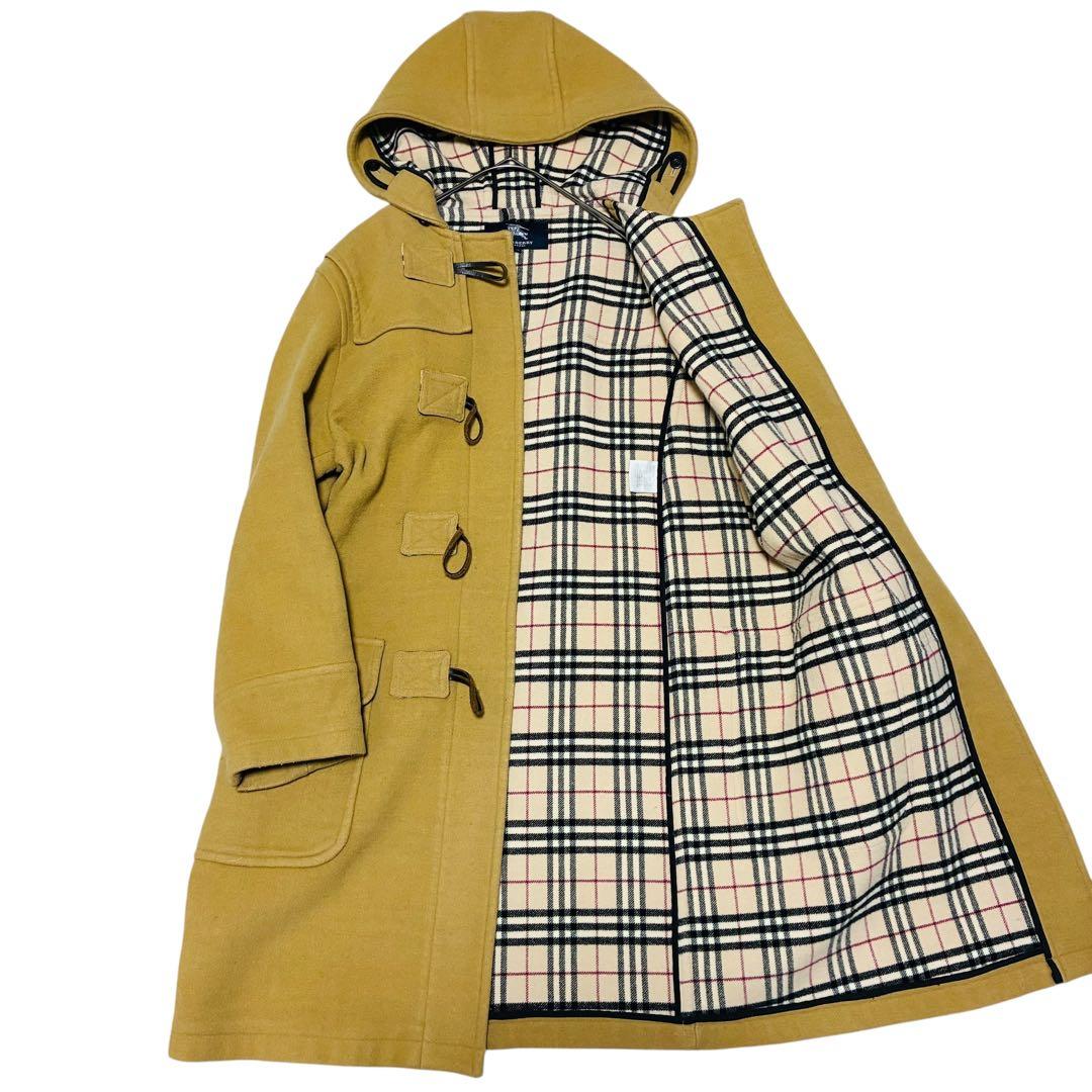 バーバリーロンドン 160 ダッフルコート キャメル ノバチェック