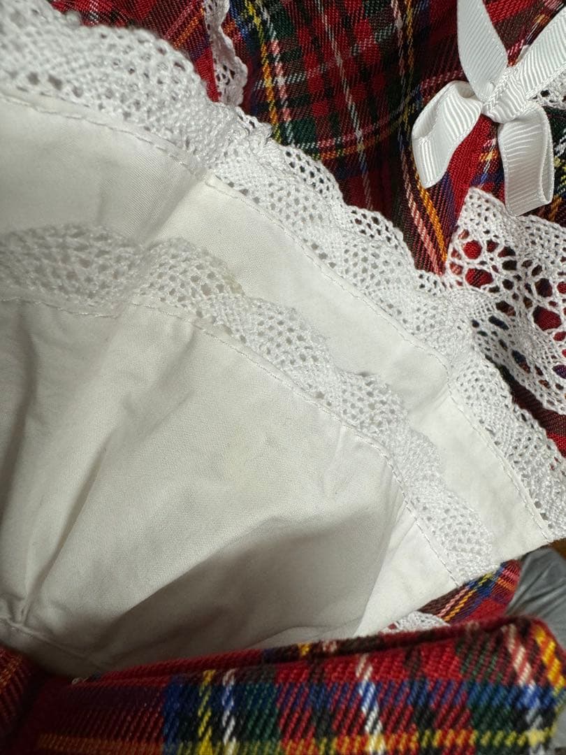 アンドロミオ 赤チェック 豪華絢爛ヨーク Victorian ワンピ