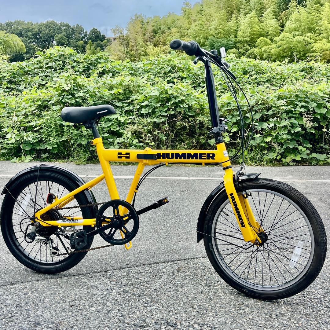 折畳み 自転車 20インチ ノーパンクタイヤ HUMMER ハマー 折りたたみ