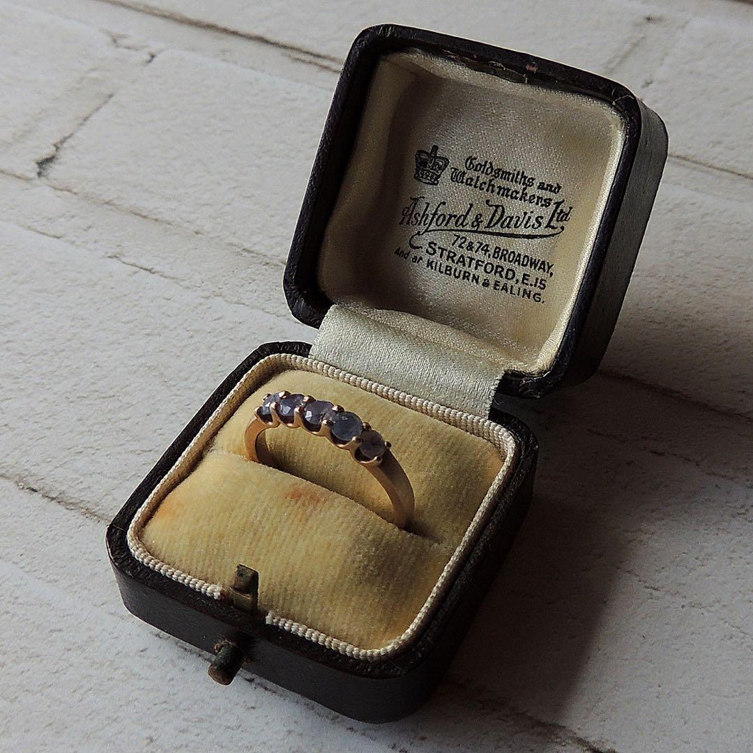 英国アンティーク リングケース Ashford & Davis ロンドン 宝石箱
