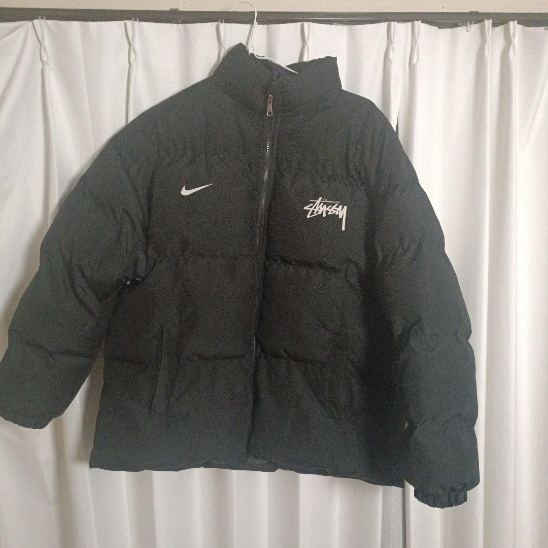Nike Stussy ダウンジャケット ブラック - メルカリ