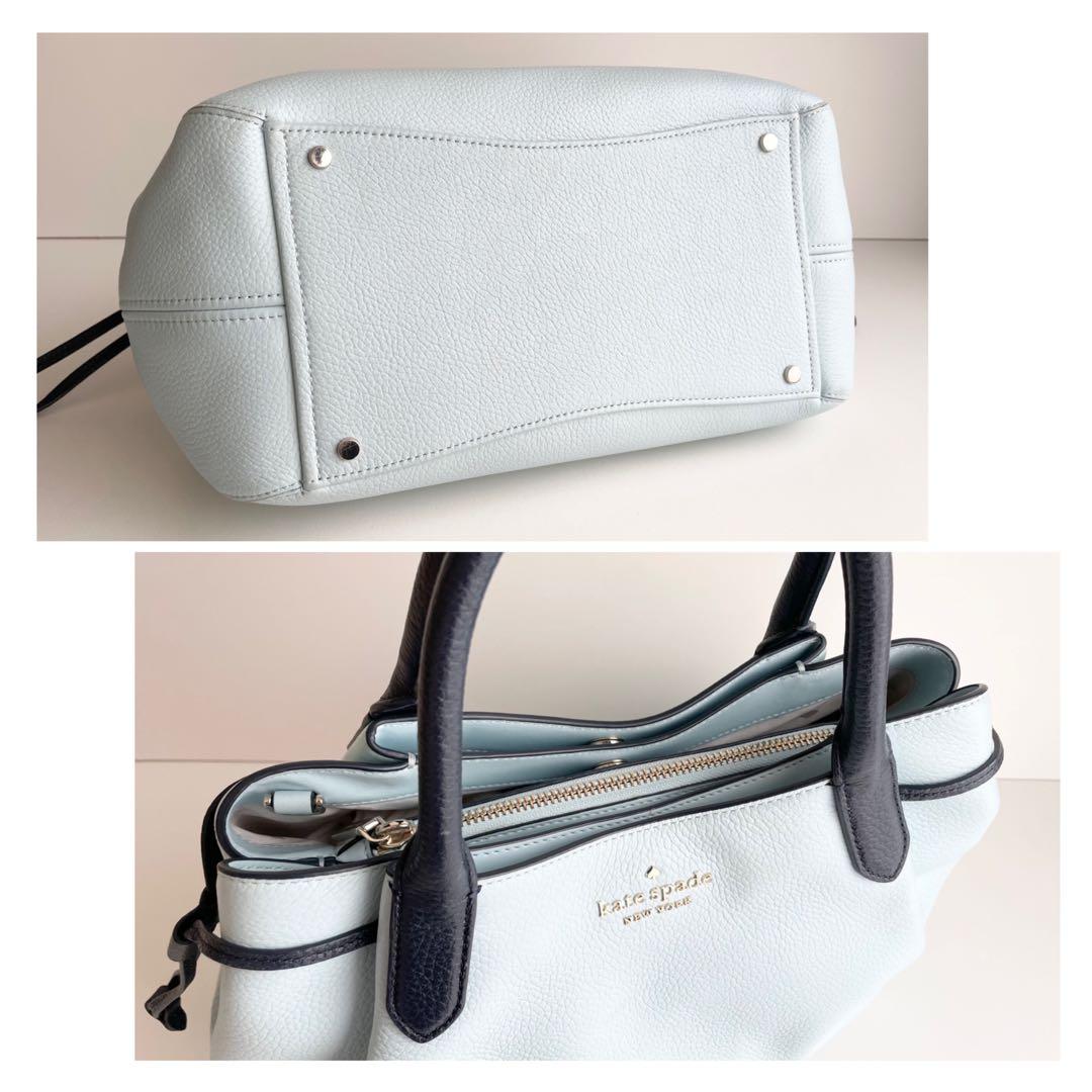 ケイトスペード ハンドバッグ ダンプリング 2way サッチェル 水色 ほぼ