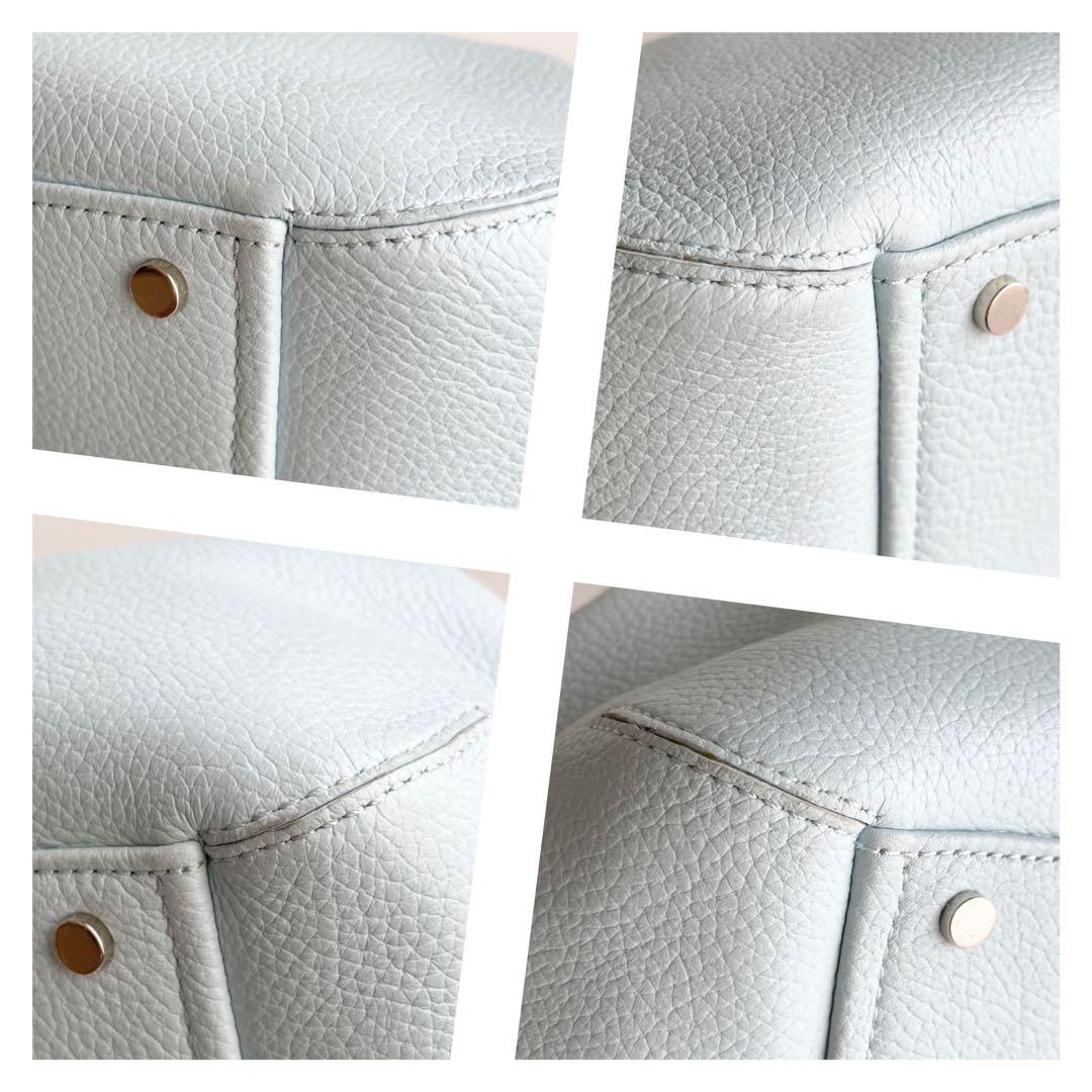 ケイトスペード ハンドバッグ ダンプリング 2way サッチェル 水色 ほぼ