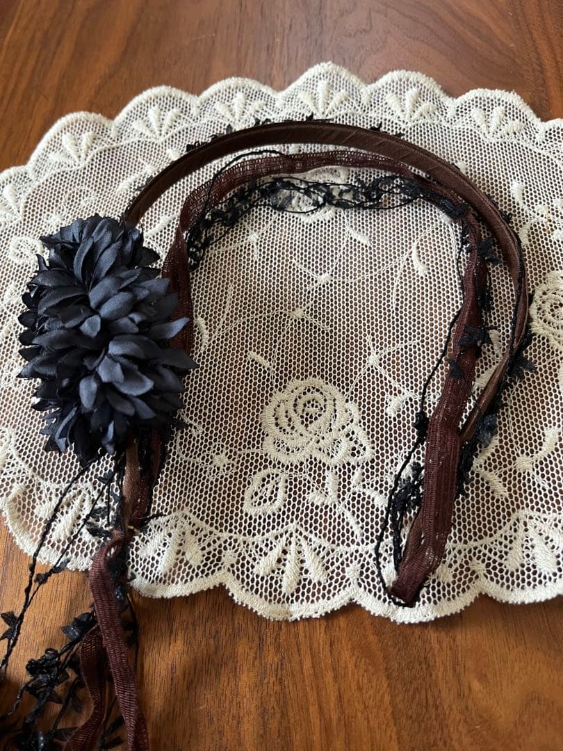 未使用新品】m.soeur エムスール flower コサージュ カチューシャ