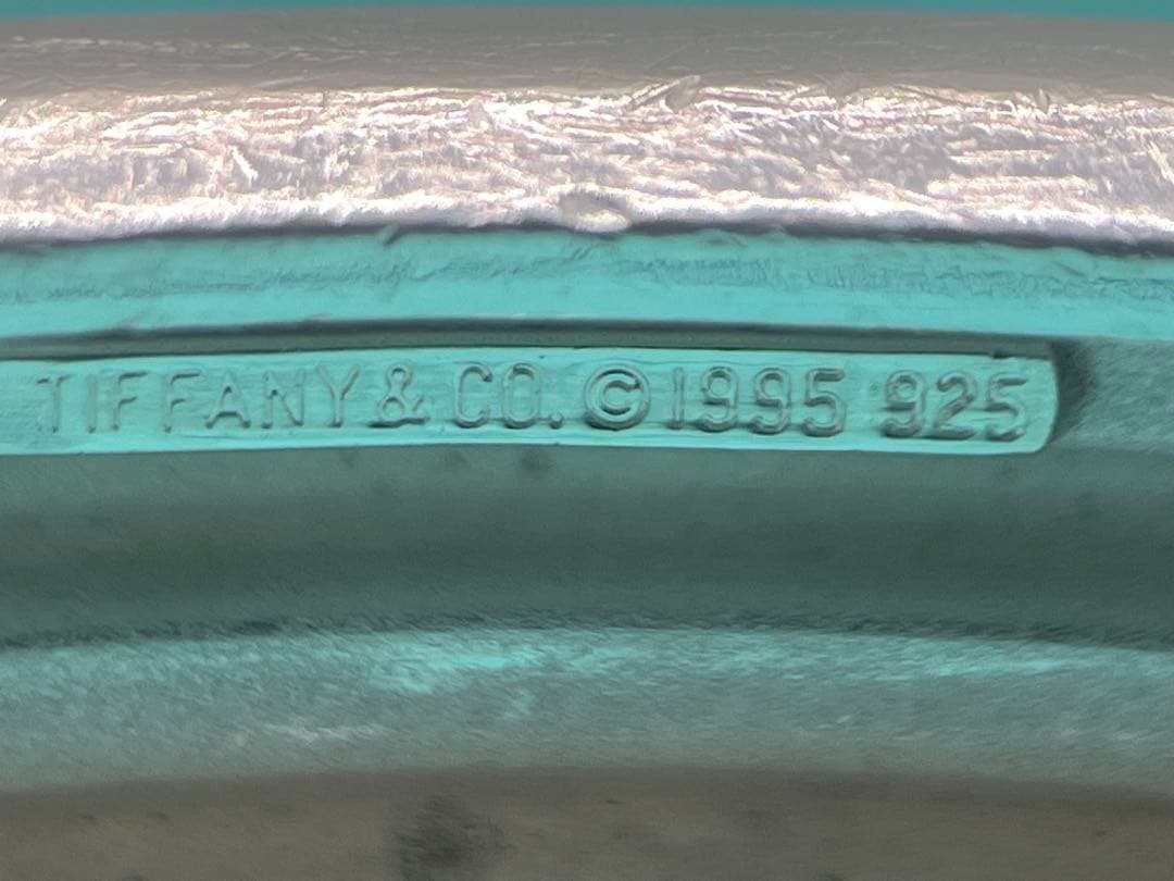 h141 希少 ヴィンテージ ティファニー 1995 グルーブド バングル925
