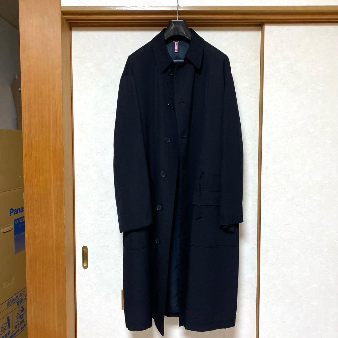 Y's for men メンズ　コート　ヨウジヤマモト ウール　 ブラック Y's for men yohji yamamoto 黒 ウールギャバジン デザインロングコー