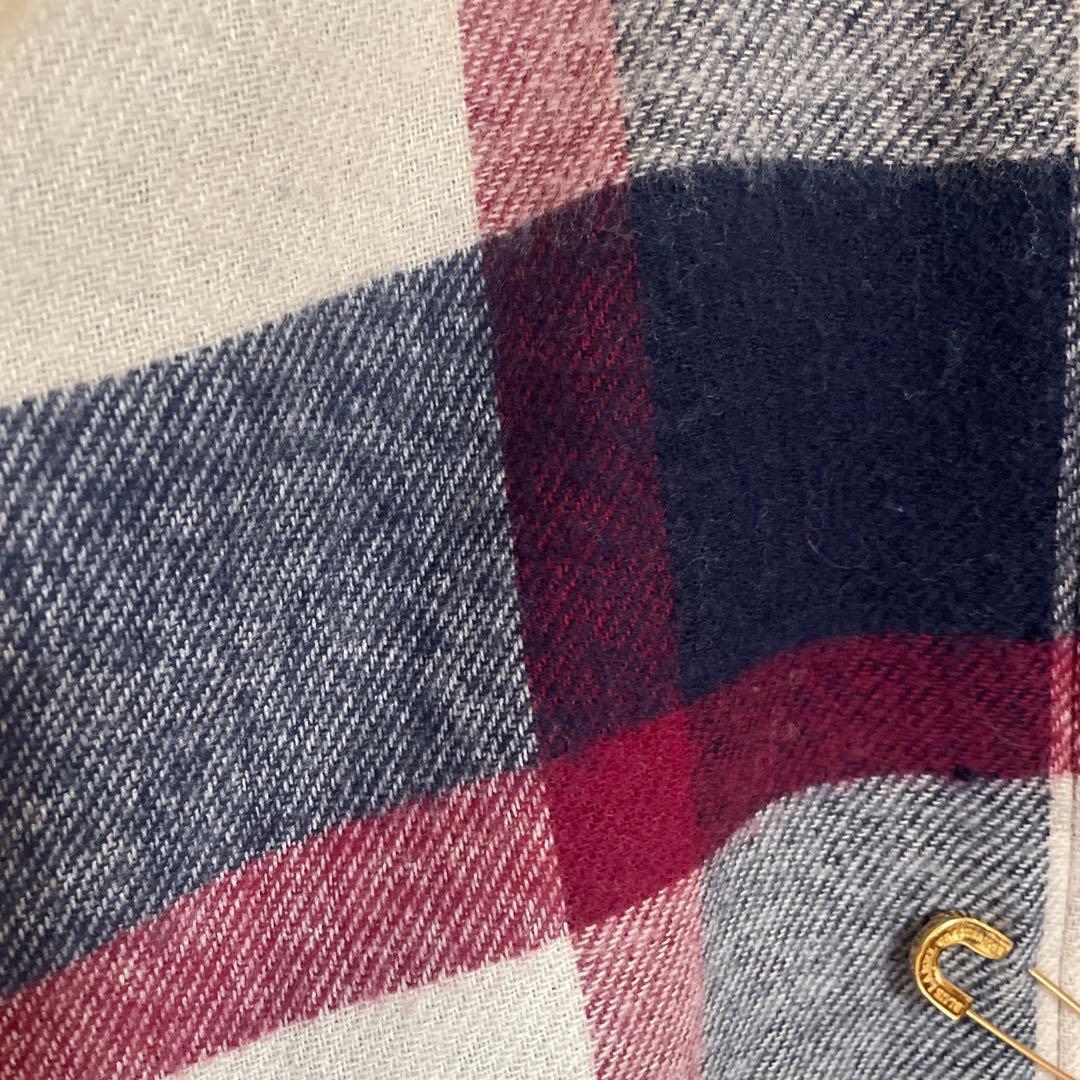 ブルーレーベル クレストブリッジ リバーシブル ポンチョ フード付き