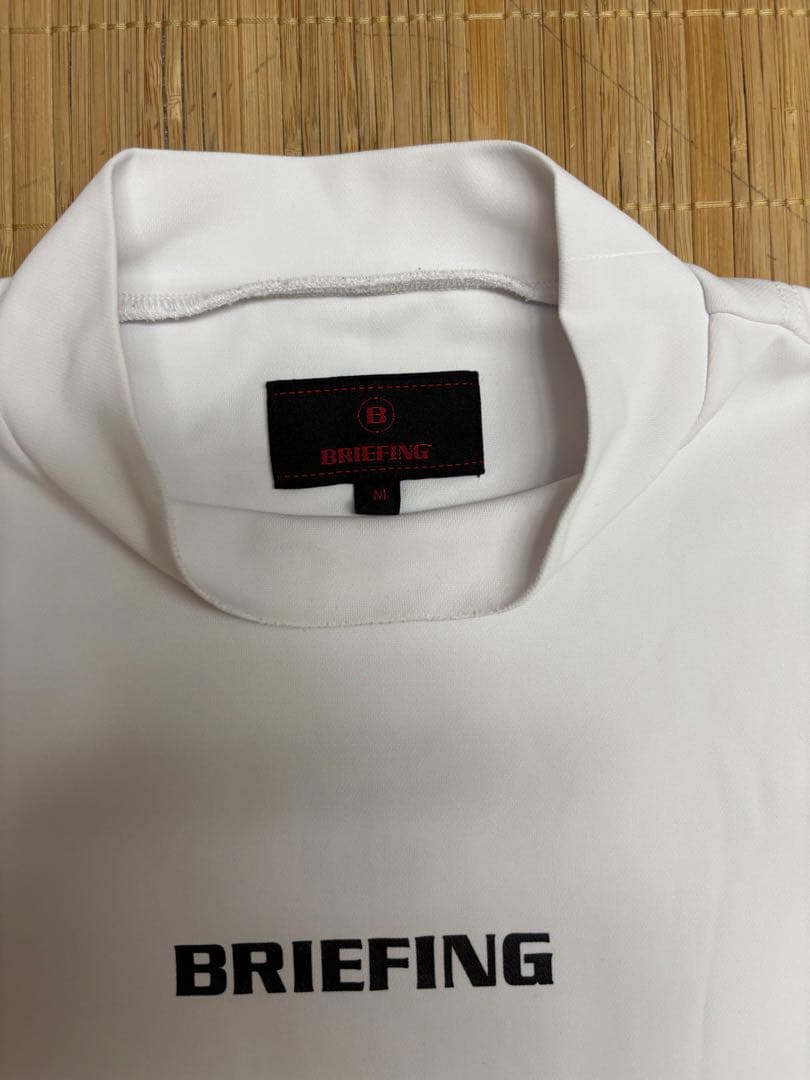 ブリーフィング モックネックシャツ白 XL BRIEFING ハイネック モック
