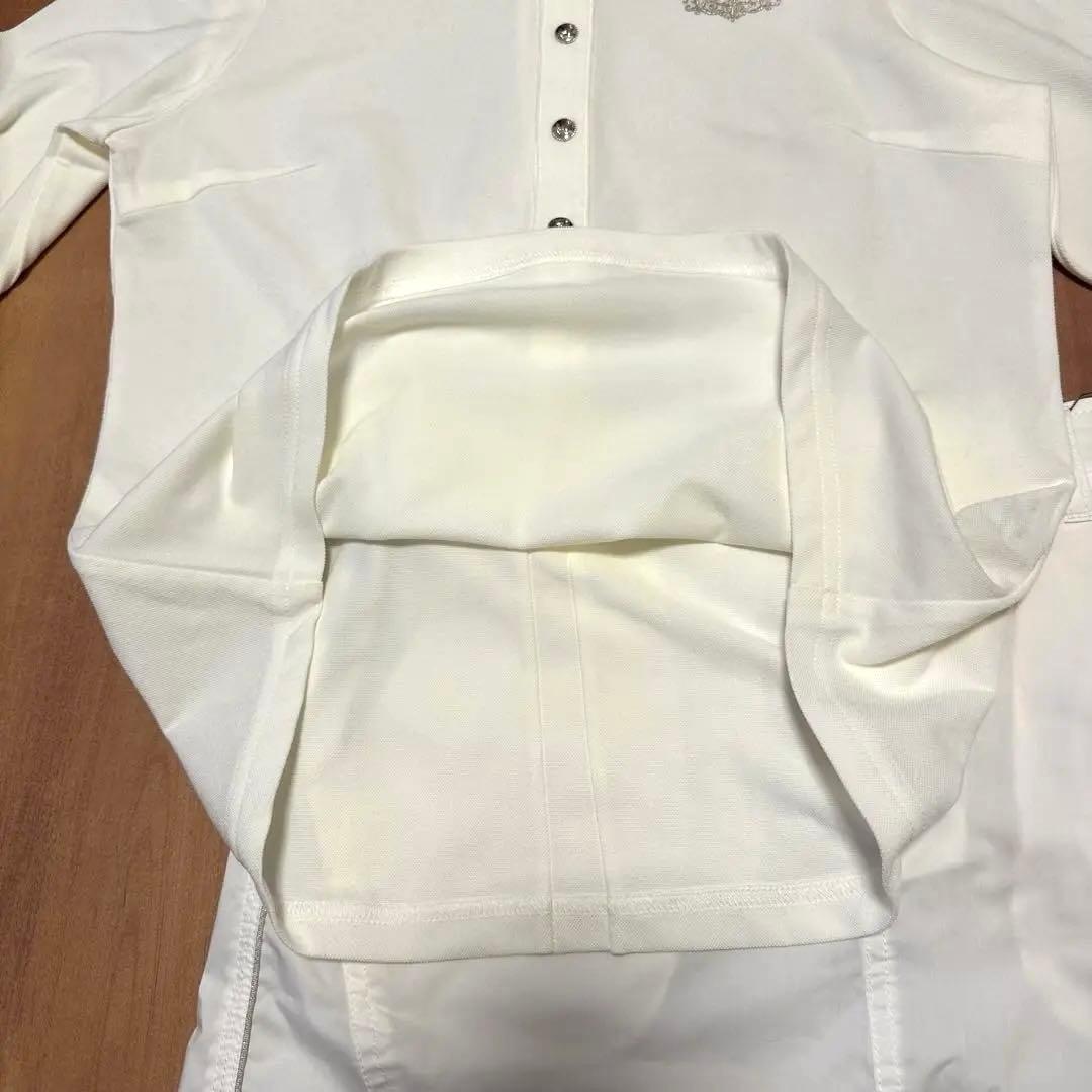 ヒールクリーク 長袖ポロシャツ スカート セットアップ ホワイト