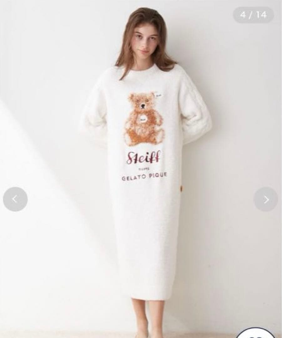 ジェラートピケ❤️【Steiff】パウダージャガードワンピース❤️新品