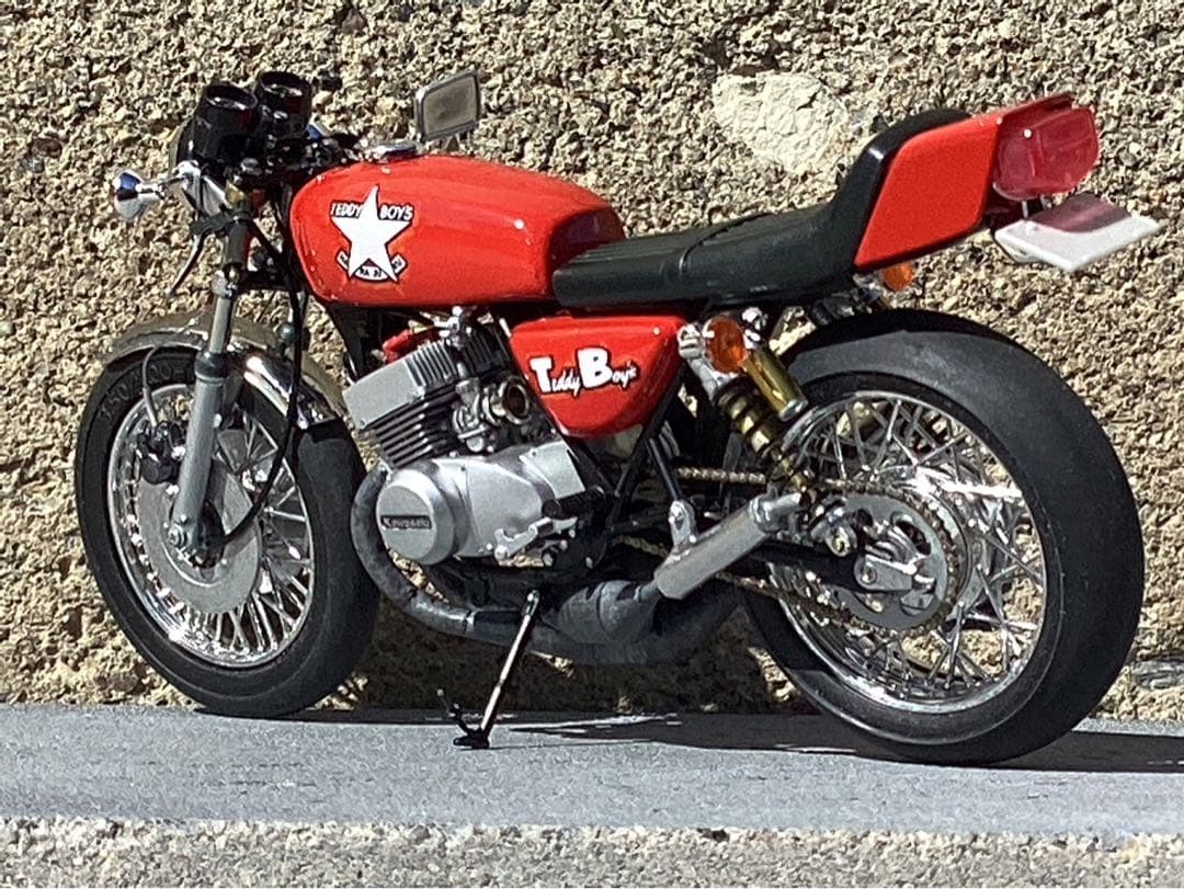 バイクプラモデル 族車 1/12 KH400改、GS1000(完成品)