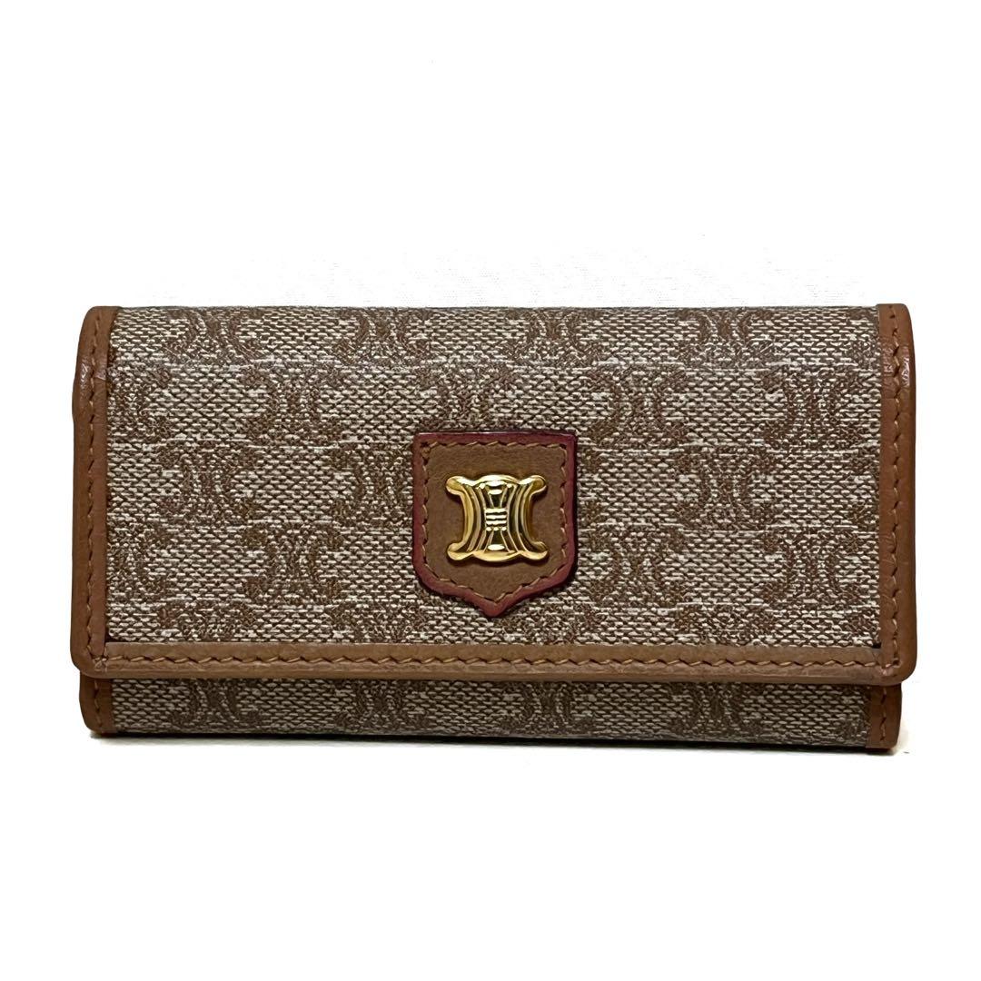 CELINE ✨美品 セリーヌ マカダムヴィンテージブラウンキーケース 箱