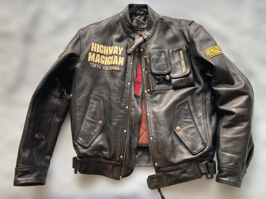 イエローコーン Lサイズ YELLOW CORN 定番タイプ 本革 レザー YeLLOW CORN（イエローコーン） 新品アウトレット バイクウェア バイク