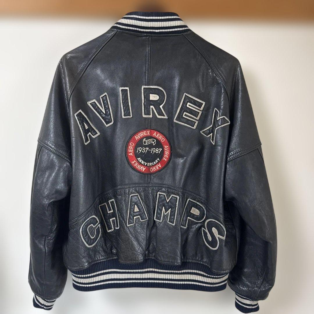 A*e様 アヴィレックス レザーバーシティジャケット 50周年記念モデル AVI AVIREX（アヴィレックス） 50周年モデル VARSITY JACKET バーシティ