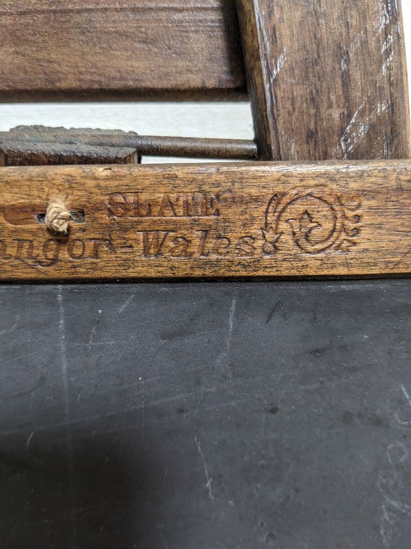 イギリスアンティーク ショップボード スレート黒板 木製イーゼル