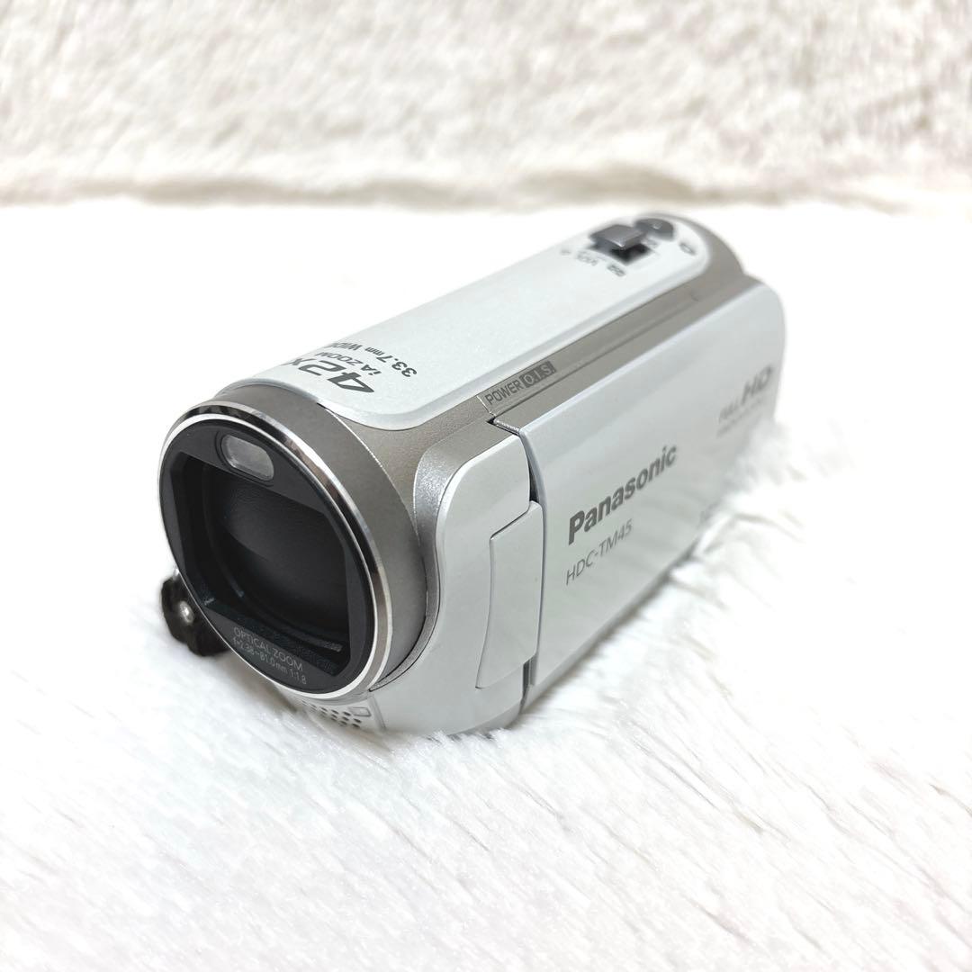 美品】Panasonic HDC-TM45 ホワイト VW-ACK180