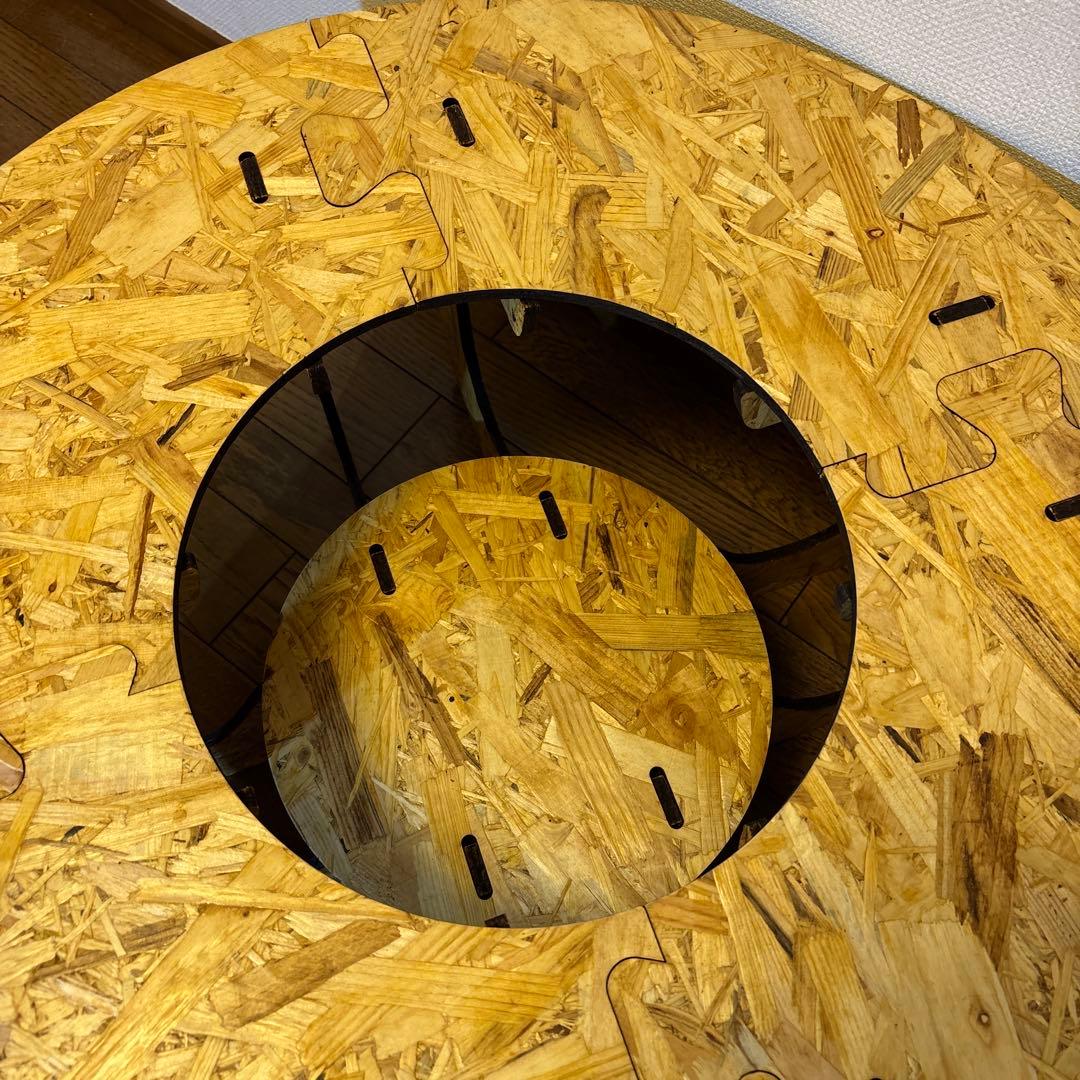 OSBボード 形テーブル 約75cm ドーナツ テーブル✨