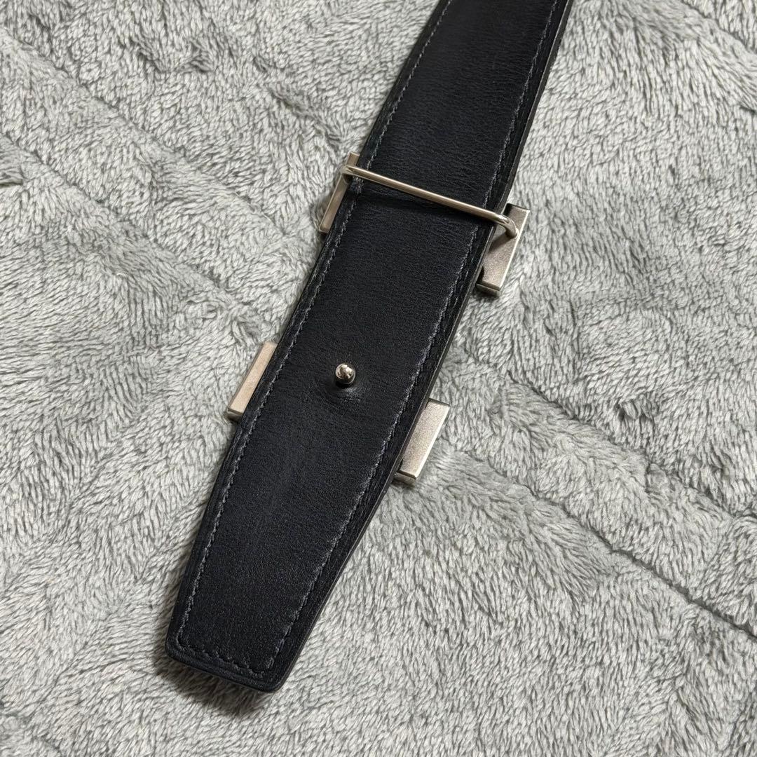 2020年 Y刻印 定価18万 エルメス メンズ 黒 ベルト コンスタンス 32