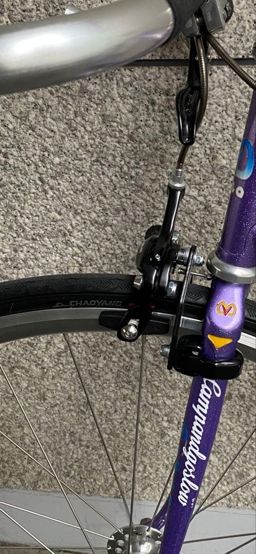 njs完成車】700c M-IDEAパープルラメ ピスト クリンチャー